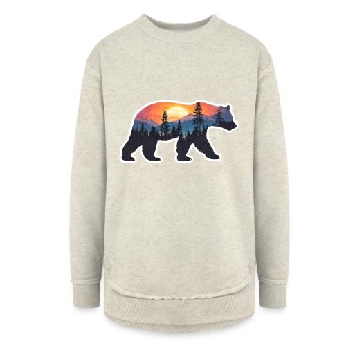 Mountain Spirit Bear - Women's Weekend Tunic Fleece Sweatshirt