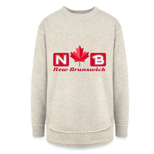 New Brunswick, province of Canada - Women's Weekend Tunic Fleece Sweatshirt