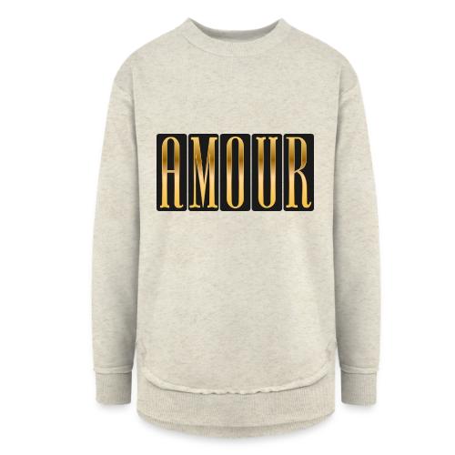 Golden Love - Women's Weekend Tunic Fleece Sweatshirt