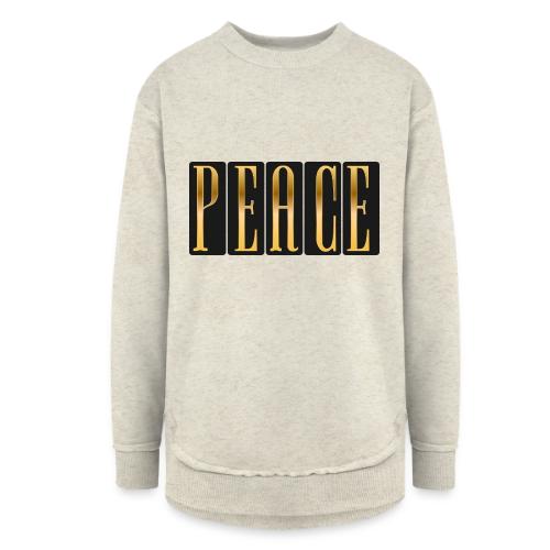 Peace in Gold - Women's Weekend Tunic Fleece Sweatshirt