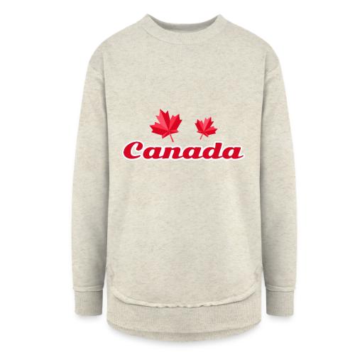 Canada with two maple leaves - Women's Weekend Tunic Fleece Sweatshirt
