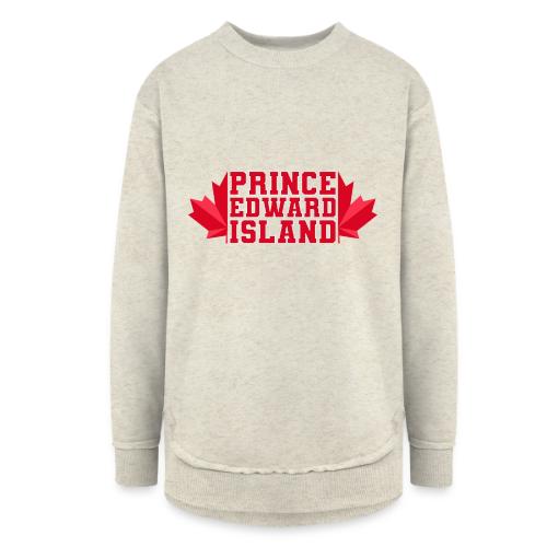 Prince Edward Island with maple leaf - Women's Weekend Tunic Fleece Sweatshirt