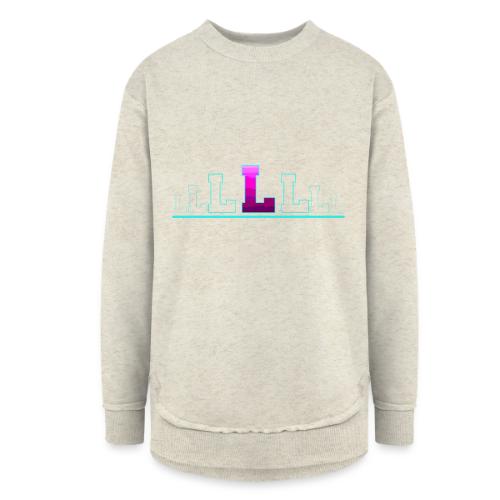 Letter L – Capital Varsity Alphabet Monogram - Women's Weekend Tunic Fleece Sweatshirt