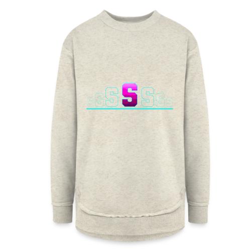 Letter S – Capital Varsity Alphabet Monogram - Women's Weekend Tunic Fleece Sweatshirt