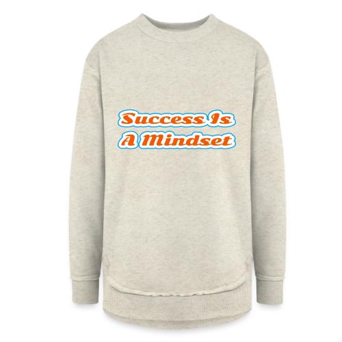 Success Is a Mindset — Motivational Glow Script - Women's Weekend Tunic Fleece Sweatshirt