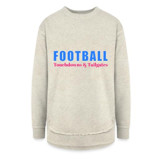 Football Touchdowns & Tailgates Design - Women's Weekend Tunic Fleece Sweatshirt
