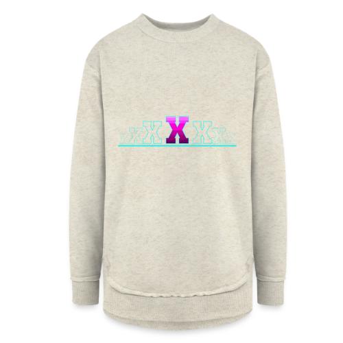 Letter X – Capital Varsity Alphabet Monogram - Women's Weekend Tunic Fleece Sweatshirt