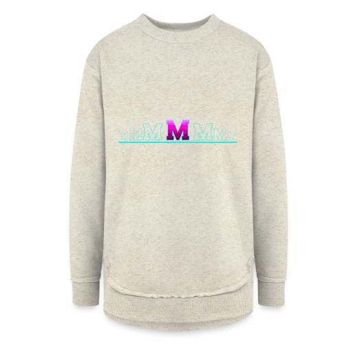 Letter M – Capital Varsity Alphabet Monogram - Women's Weekend Tunic Fleece Sweatshirt