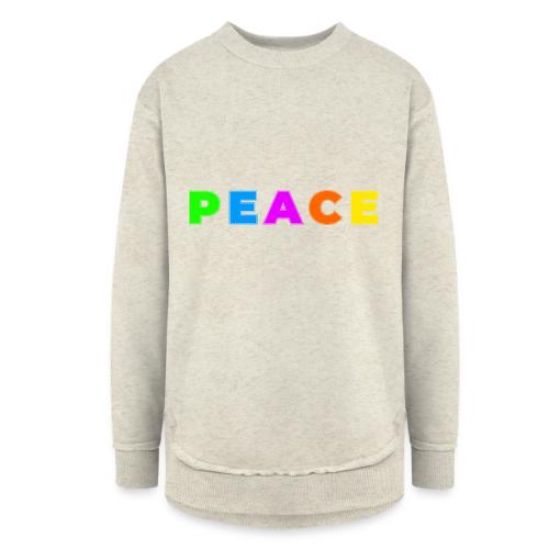 Peace in Every Color - Women's Weekend Tunic Fleece Sweatshirt