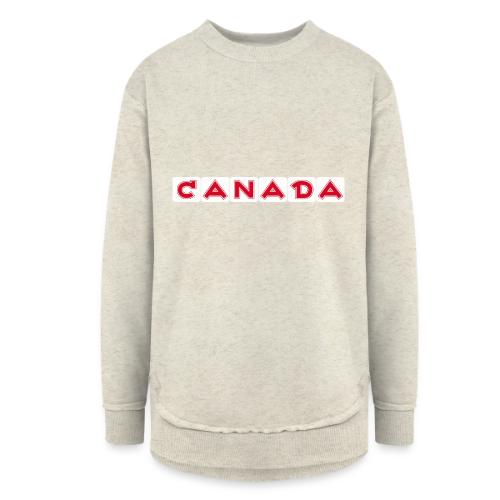 Canada, red letters on white background - Women's Weekend Tunic Fleece Sweatshirt