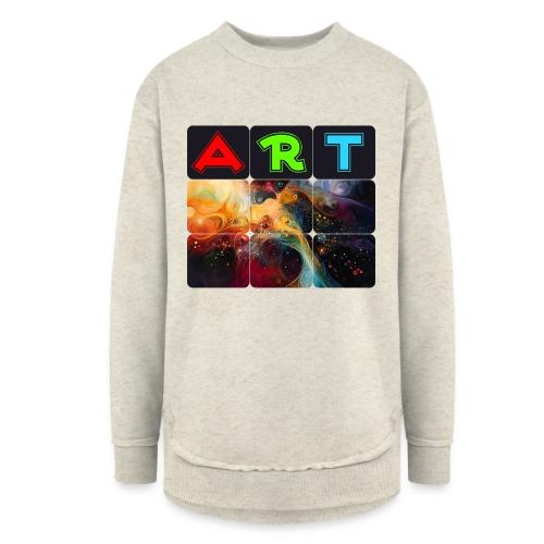 Waves of Art - Women's Weekend Tunic Fleece Sweatshirt