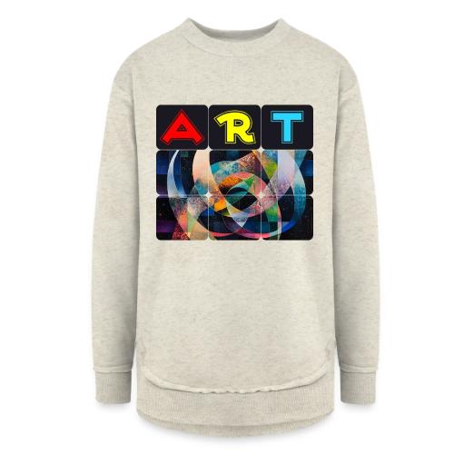 Art of Stripes and Shades - Women's Weekend Tunic Fleece Sweatshirt