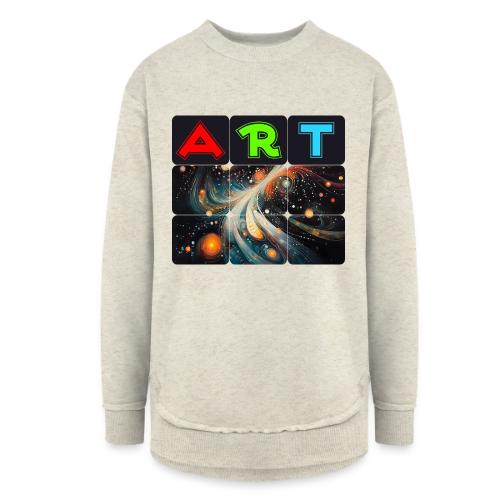 Swirls of Colorful Art - Women's Weekend Tunic Fleece Sweatshirt
