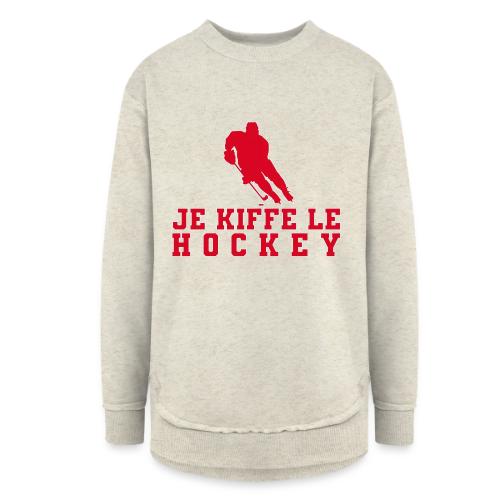 I love hockey - Women's Weekend Tunic Fleece Sweatshirt