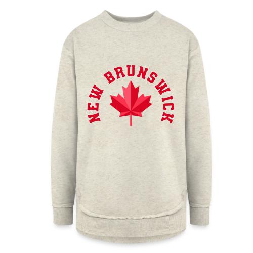 New Brunswick with maple leaf - Women's Weekend Tunic Fleece Sweatshirt