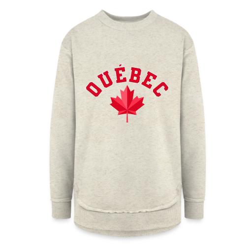Quebec with maple leaf - Women's Weekend Tunic Fleece Sweatshirt
