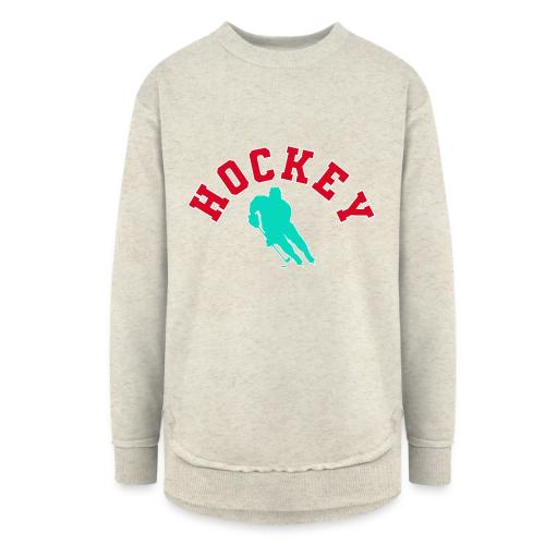 Hockey Player Silhouette - Women's Weekend Tunic Fleece Sweatshirt
