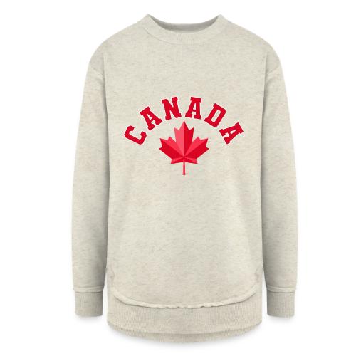Canada with maple leaf - Women's Weekend Tunic Fleece Sweatshirt