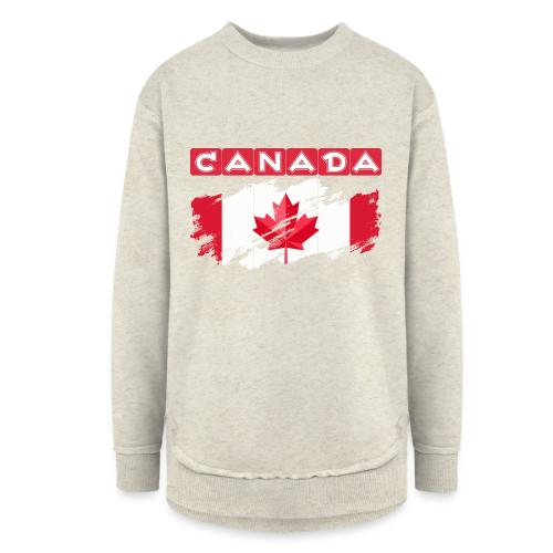 Canada, Inspired by the Canadian flag - Women's Weekend Tunic Fleece Sweatshirt
