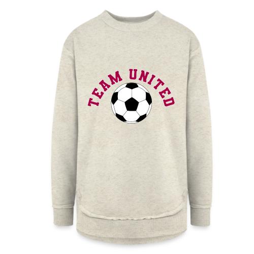 Team United Soccer Ball Sports Design - Women's Weekend Tunic Fleece Sweatshirt