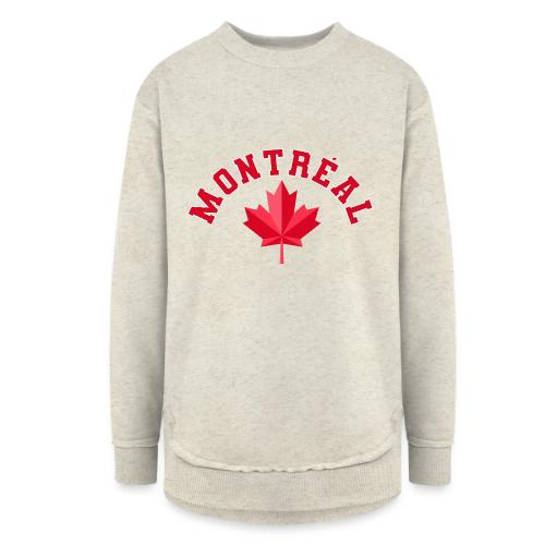 Montréal with maple leaf - Women's Weekend Tunic Fleece Sweatshirt