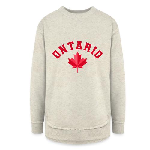 Ontario with maple leaf - Women's Weekend Tunic Fleece Sweatshirt