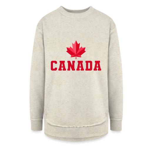 Canada with a maple leaf - Women's Weekend Tunic Fleece Sweatshirt