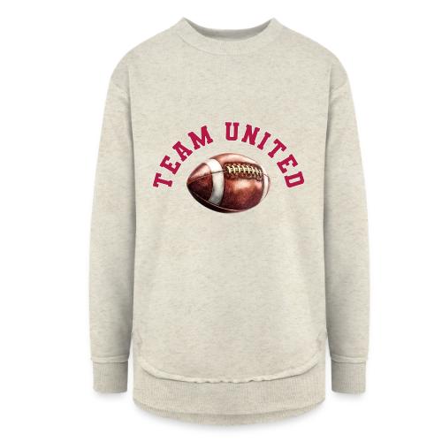 Team United American Football Design - Women's Weekend Tunic Fleece Sweatshirt