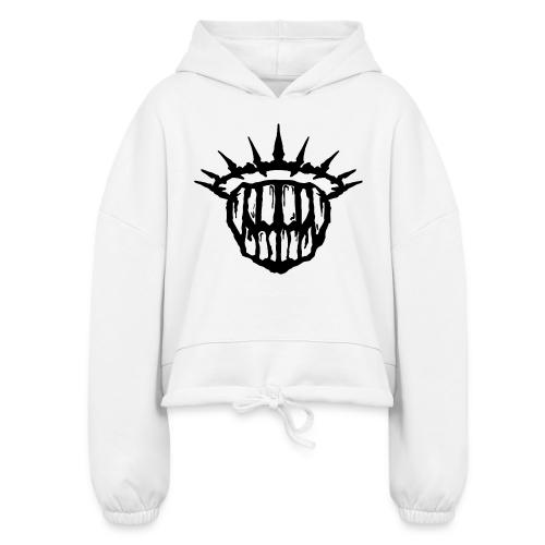 Teeth Of The Divine Sigil BLACK - Women’s Cropped Hoodie