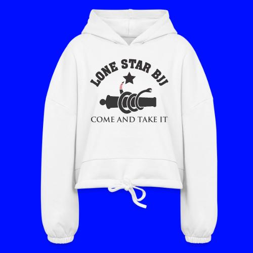 Lone Star BJJ - Come and Take It - Black and Red - Women’s Cropped Hoodie