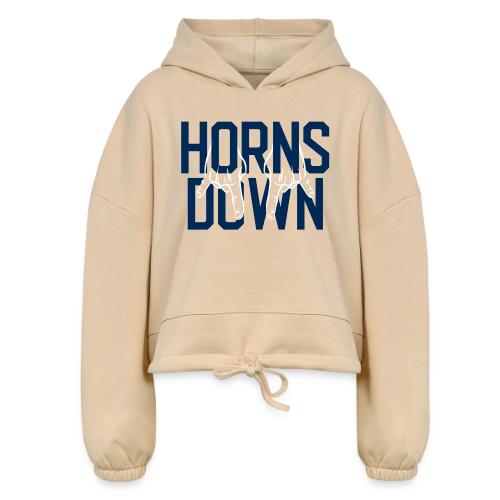 Horns Down (On Gold) - Women’s Cropped Hoodie