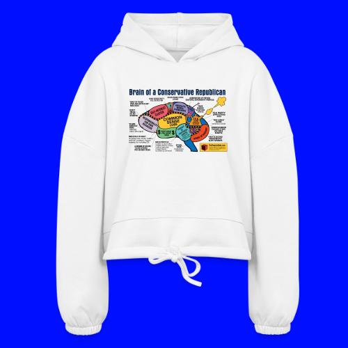Brain of a Conservative Republican - Women’s Cropped Hoodie
