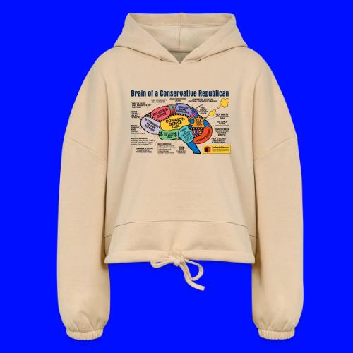 Brain of a Conservative Republican - Women’s Cropped Hoodie