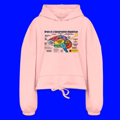 Brain of a Conservative Republican - Women’s Cropped Hoodie