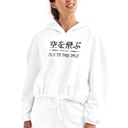 FLY TO THE SKY - Women’s Cropped Hoodie
