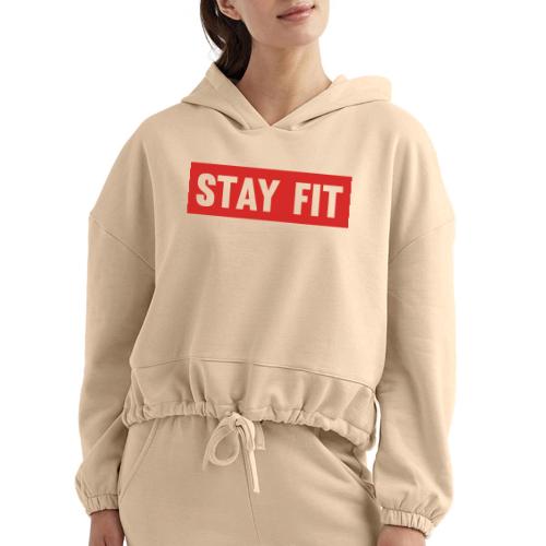 Stay Fit - Women’s Cropped Hoodie