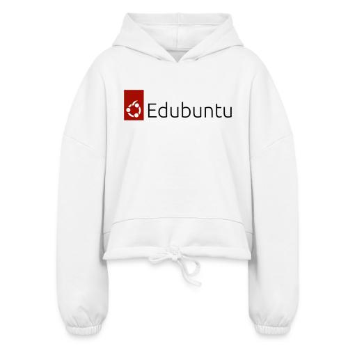 Edubuntu Logo 2023 - Black - Women’s Cropped Hoodie