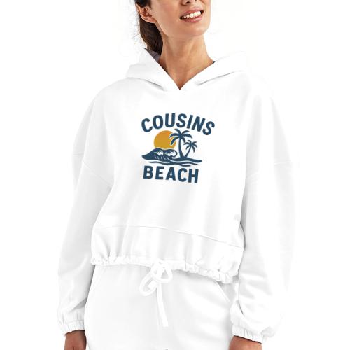 cousins beach t shirt - Women’s Cropped Hoodie