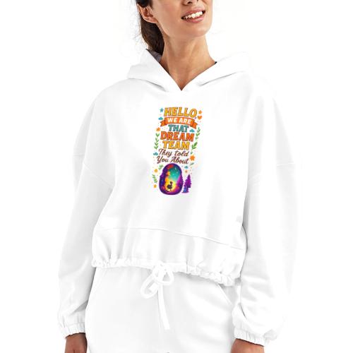 Dream Team Inspirational Graphic - Women’s Cropped Hoodie