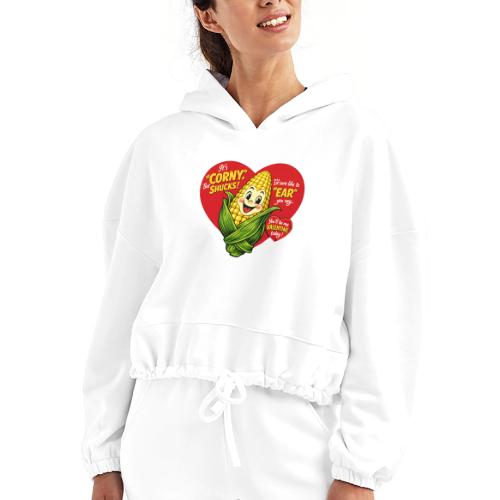 Corny Valentine T-Shirt - Women’s Cropped Hoodie