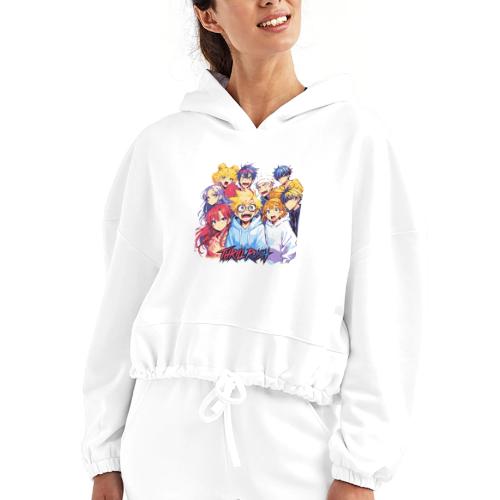 Thrill Rush Anime Squad Streetwear - Women’s Cropped Hoodie
