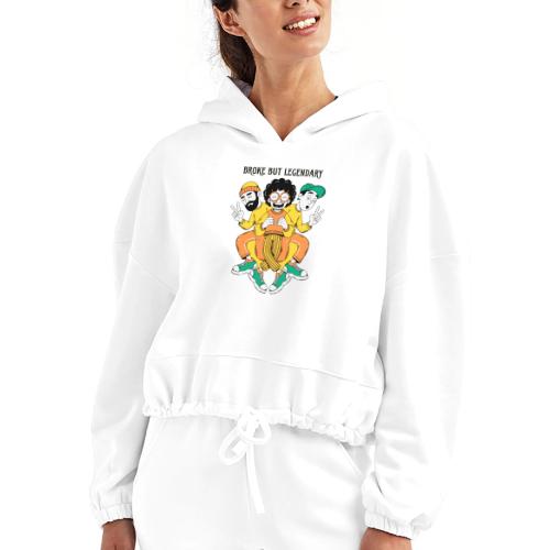 Legendary Broke Crew Retro - Women’s Cropped Hoodie