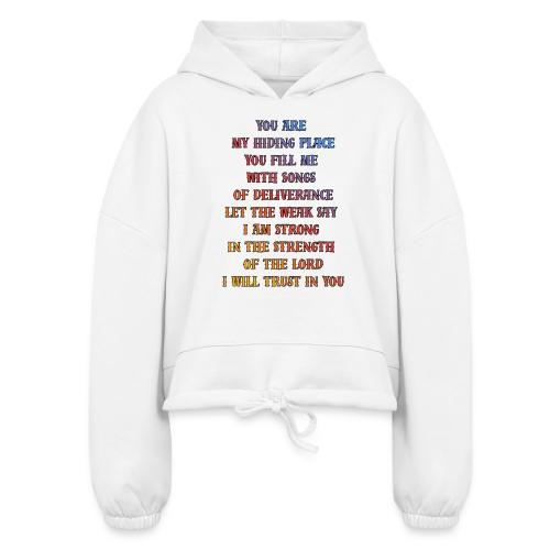 You Are My Hiding Place - Women’s Cropped Hoodie