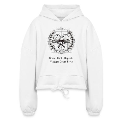 Vintage Pickleball T-Shirt, Mug, & Poster - Women’s Cropped Hoodie