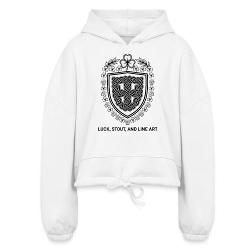 Celtic Knot T-Shirt, Symmetrical Shield - Women’s Cropped Hoodie