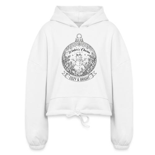 Festive Snowman T-Shirt - Women’s Cropped Hoodie