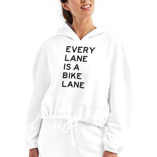 Every Lane is a Bike Lane - Women’s Cropped Hoodie