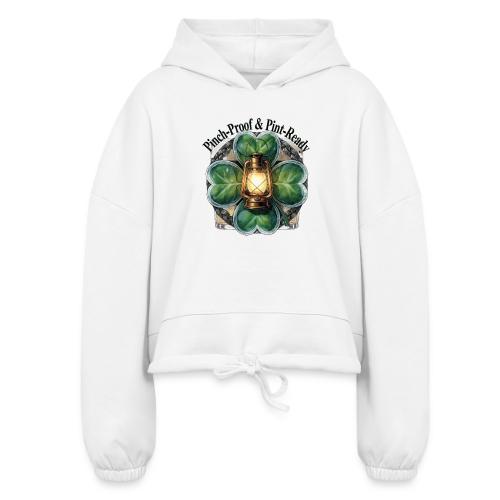 Pinch-Proof Lantern Clover T-Shirt - Women’s Cropped Hoodie