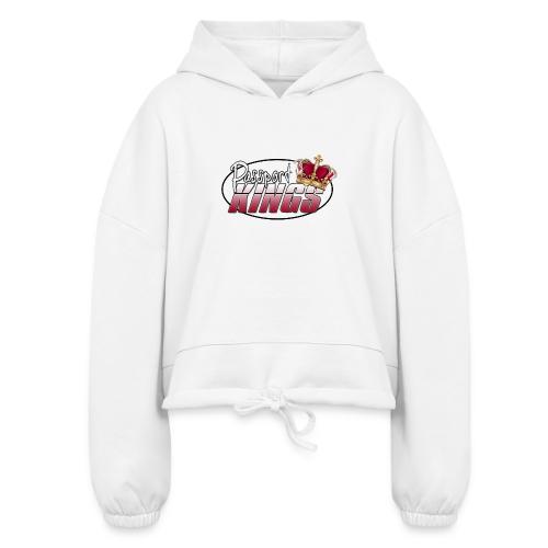 Passportkings white shirt design - Women’s Cropped Hoodie