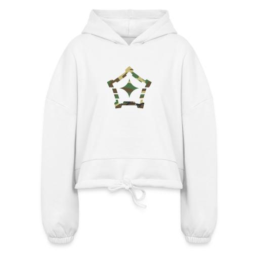 woodland camo png - Women’s Cropped Hoodie